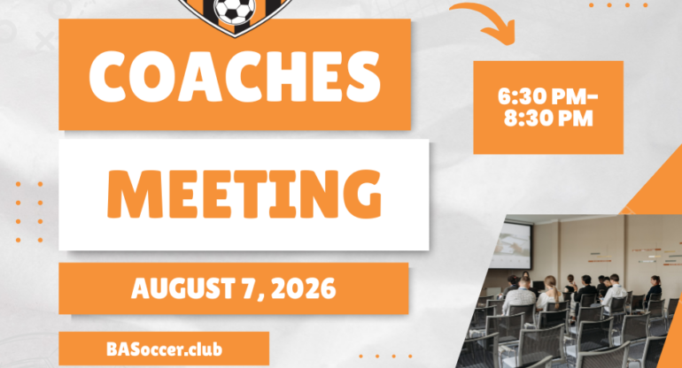 Mandatory Coach Meeting on 8/7