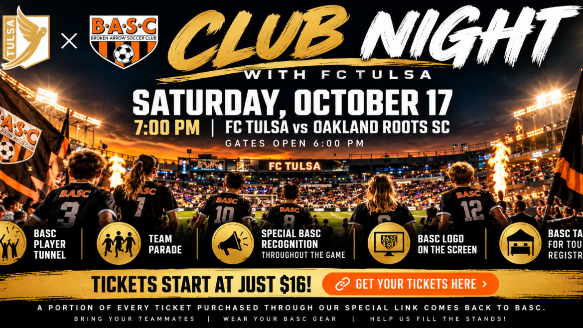 FC Tulsa- BASC Night Oct 17th