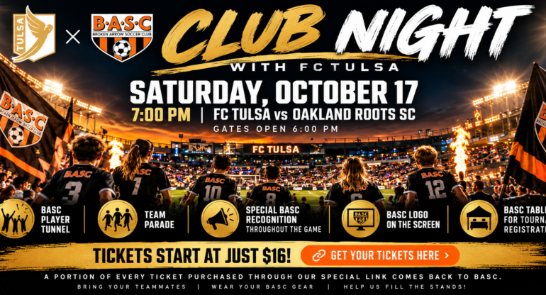 FC Tulsa- BASC Night Oct 17th